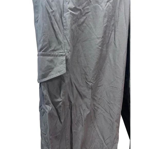 Womens Plus Size 4X Black Cargo Jogger Pants Drawstring Waist Elastic Cuff Y2K - Picture 2 of 6